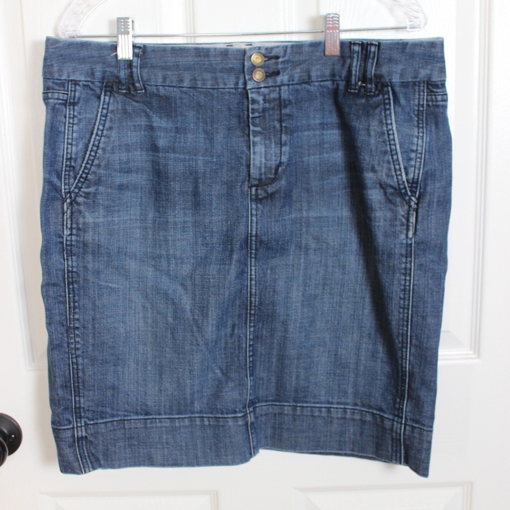 Gap Jeans 1969 Limited‎ Edition Denim Skirt Women's Size 14 Dark Wash Classic